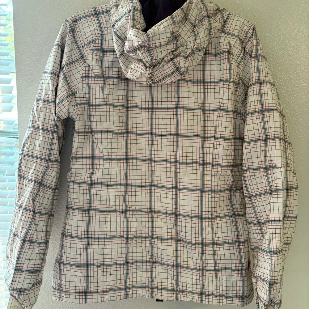 Burton collection Multicolor Plaid Hooded Jacket impermeable